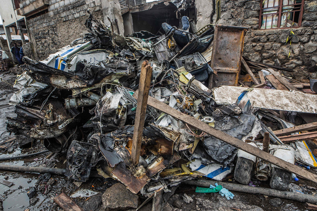 Begini Kondisi Pesawat yang Jatuh dan Meledak di Kongo