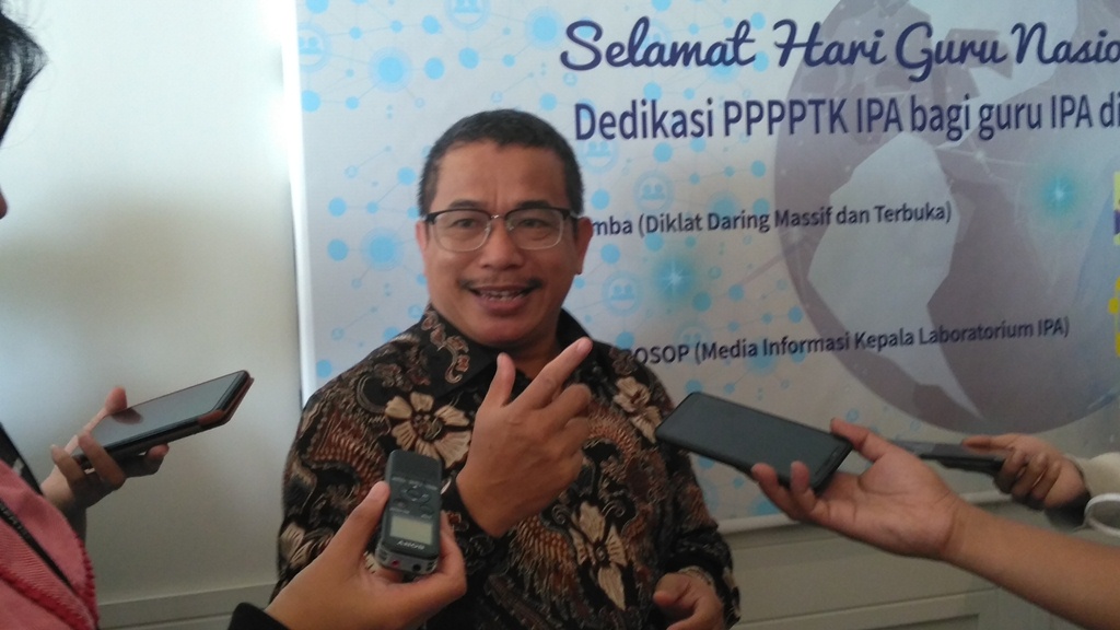 ?Kepala Pusat Pengembangan dan Pemberdayaan Pendidik dan Tenaga Kependidikan (P4TK) IPA. Enang Ahmadi Foto: Medcom.id/ Muhammad Syahrul Ramadhan