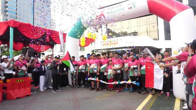 Masyarakat Ramaikan Run For Palestine di Jakarta