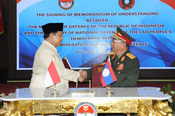 Prabowo Terima Kunjungan Menhan Laos
