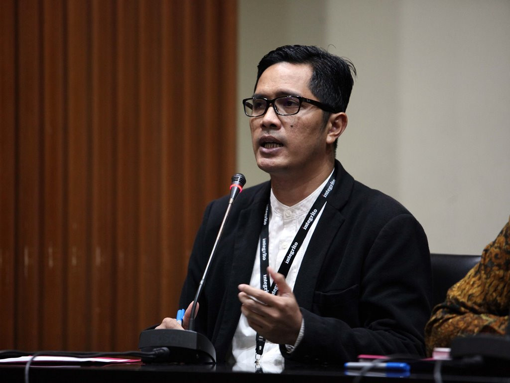 Juru bicara KPK Febri Diansyah. Foto: MI/Rommy Pujianto.