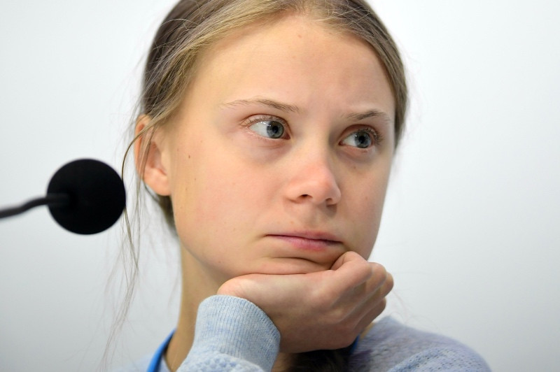 Aktivis lingkungan remaja Greta Thunberg dinobatkan sebagai Time Person of the year. Foto: AFP
