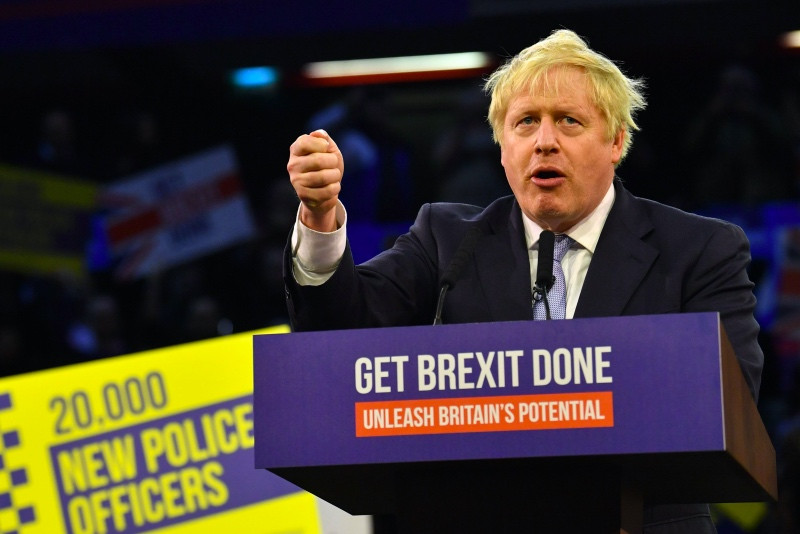 Nasib Perdana Menteri Inggris Boris Johnson ditentukan dalam pemilu. Foto: AFP