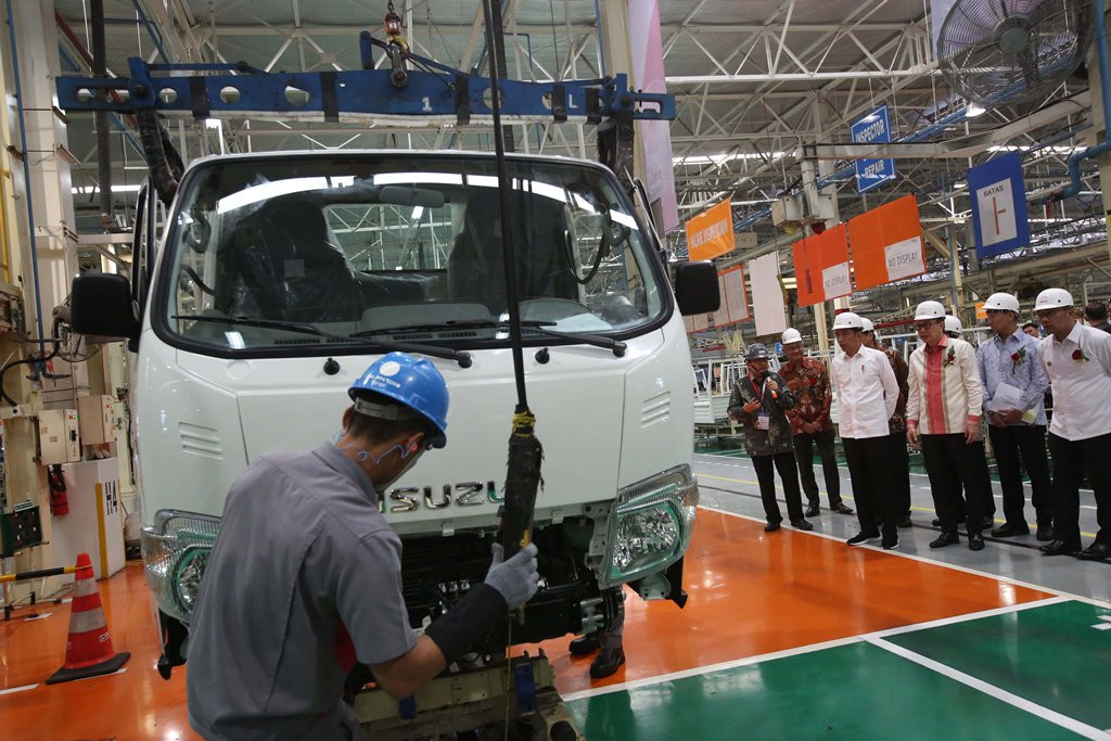 Pelepasan ekspor Isuzu Traga. Foto: MI/Ramdani.