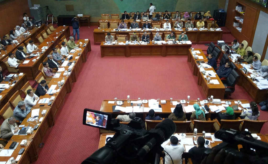 Rapat kerja Komisi X DPR dan Menteri Pendidikan dan Kebuadayaan Nadiem Makarim. Foto: Medcom.id/Arga Sumantri 