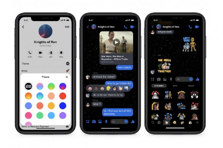 Facebook Messenger Tambahkan Tema Gelap Star Wars