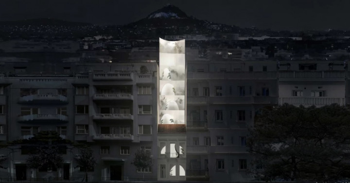 Desain Futuristik di Antara Bangunan Tua