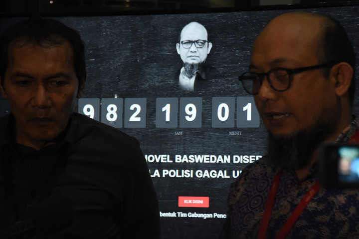 KPK Nyalakan Kembali Layar Hitung Waktu kasus Novel