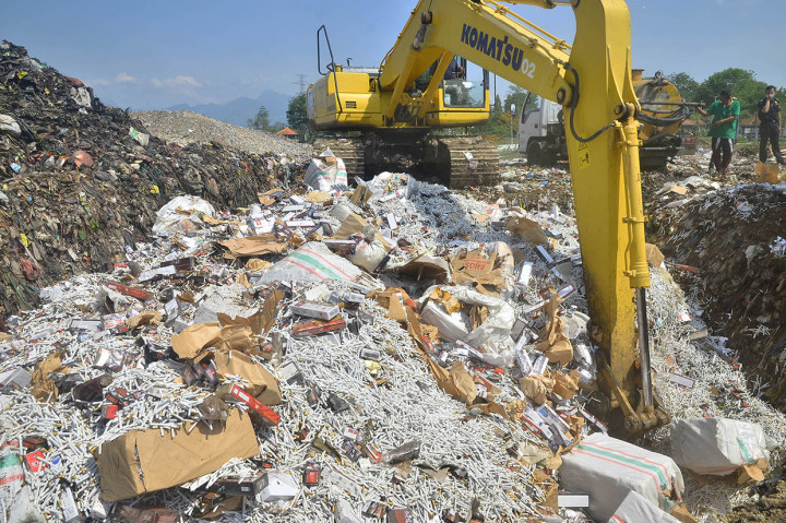 11,6 Juta Batang Rokok Ilegal Dimusnahkan Bea Cukai Kudus