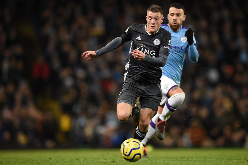 Jamie Vardie (depan). (Oli SCARFF / AFP)