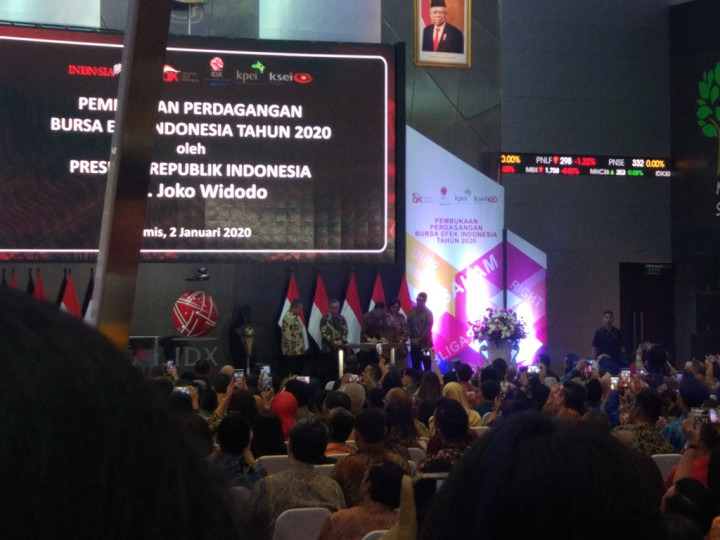 Jokowi Buka Perdagangan Saham 2020, IHSG Merekah