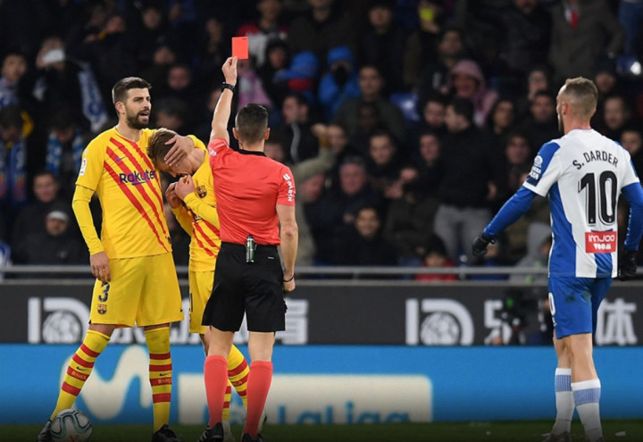 Kartu Merah Frenkie De Jong Warnai Hasil Imbang Barca Kontra Espanyol