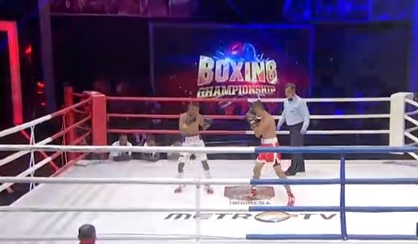 Silem Serang kontra Rexi Akbar (Foto: Medcom.id/Patrick Pinaria)