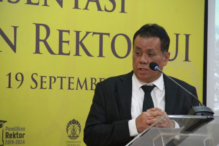 Rektor UI, Ari Kuncoro. Foto: UI/Humas