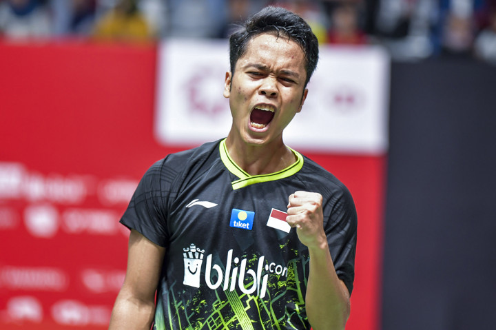 Kalahkan Antonsen, Ginting Sabet Juara Indonesia Masters