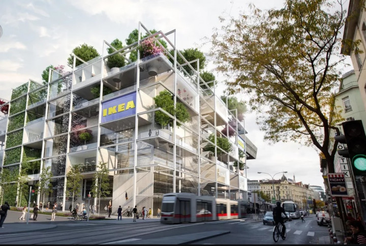 IKEA Bangun Toko Berkonsep 'Hutan Vertikal'