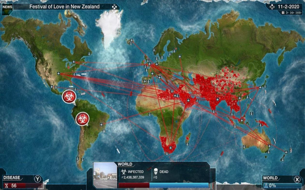Tampilan gameplay dari Plague Inc.