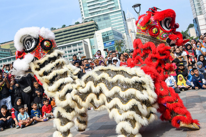 Aksi Barongsai Meriahkan Car Free Day