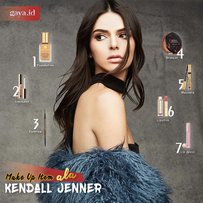 Kendall dikenal sebagai artis yang selalu tampil natural. (Infografis: Sandra Odilifia)