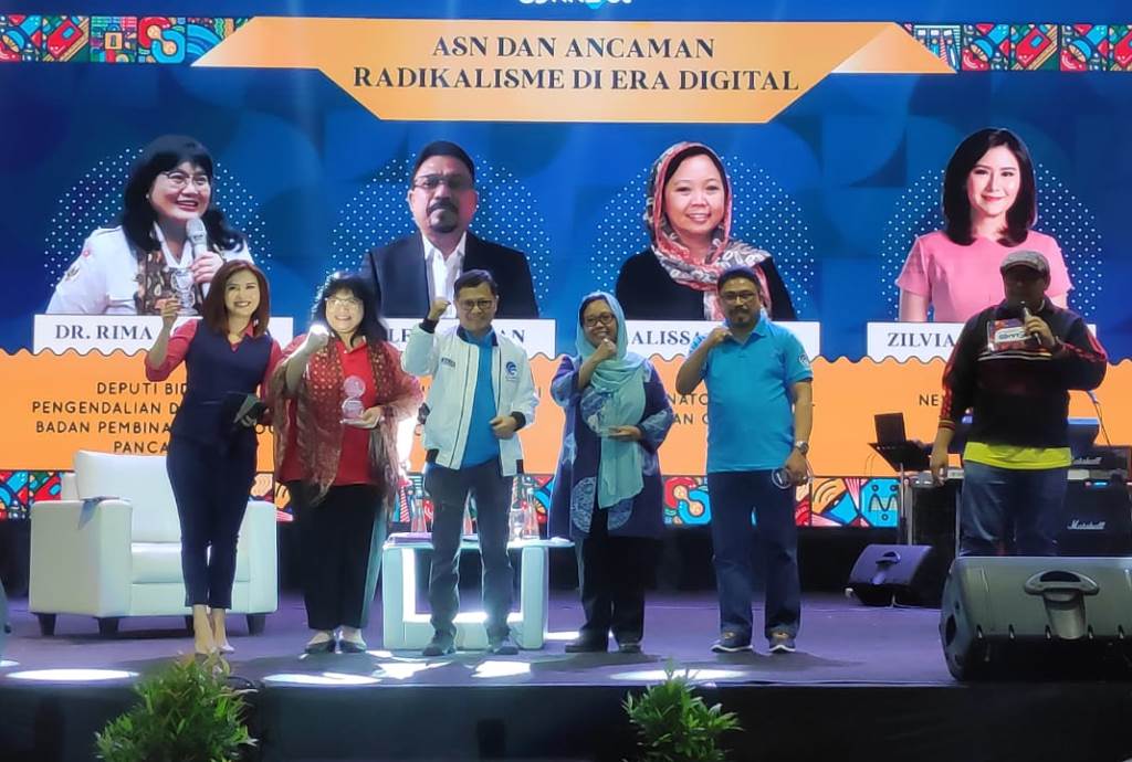 Kominfo Connect diselenggarakan di Ecovention Hall Ecopark, Ancol, Jakarta, Kamis, 30 Januari 2020 (Foto:Medcom.id/Anggi Tondi Martaon)