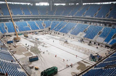 Pekerja Tewas Tertimpa Reruntuhan Stadion di Rusia