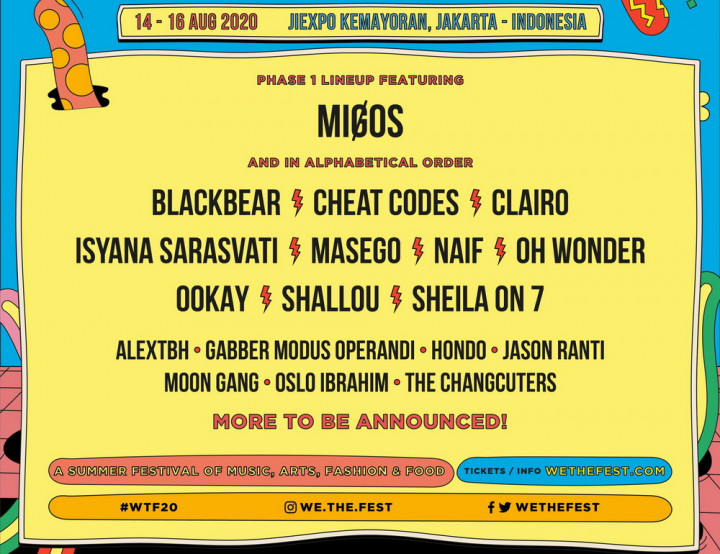 Migos dan Oh Wonder akan Tampil di We The Fest 2020