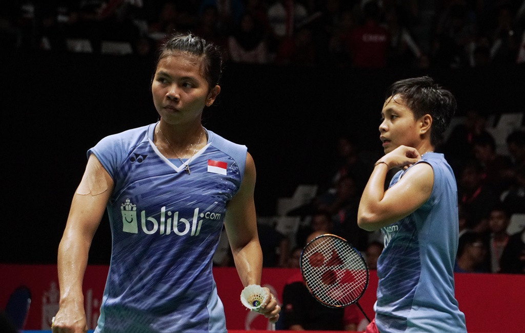 Pebulu tangkis ganda putri Indonesia, Greysia Polii/Apriyani Rahayu. (Foto: Zam/medcom.id)