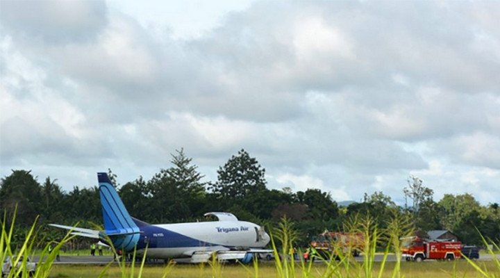 Pesawat Kargo Trigana Air Sudah Dievakuasi dari Landasan