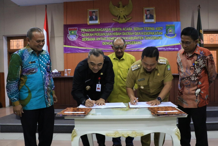 Pemkot dan Pemkab Tangerang Serah Terima Aset Daerah