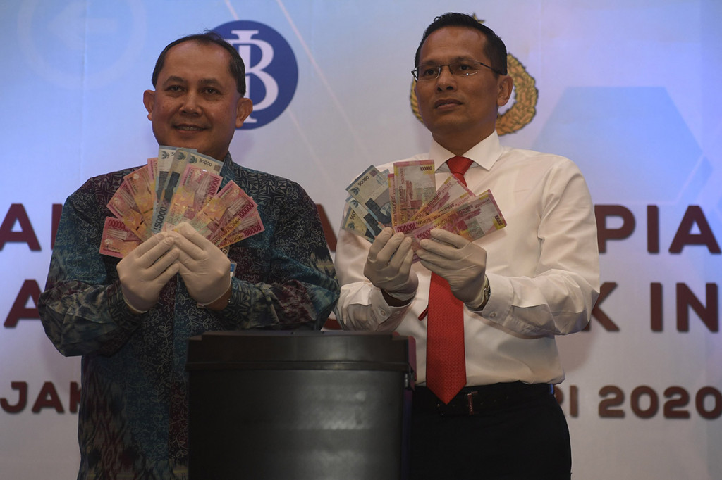 Polri dan BI Musnahkan 50.087 Lembar Uang Palsu