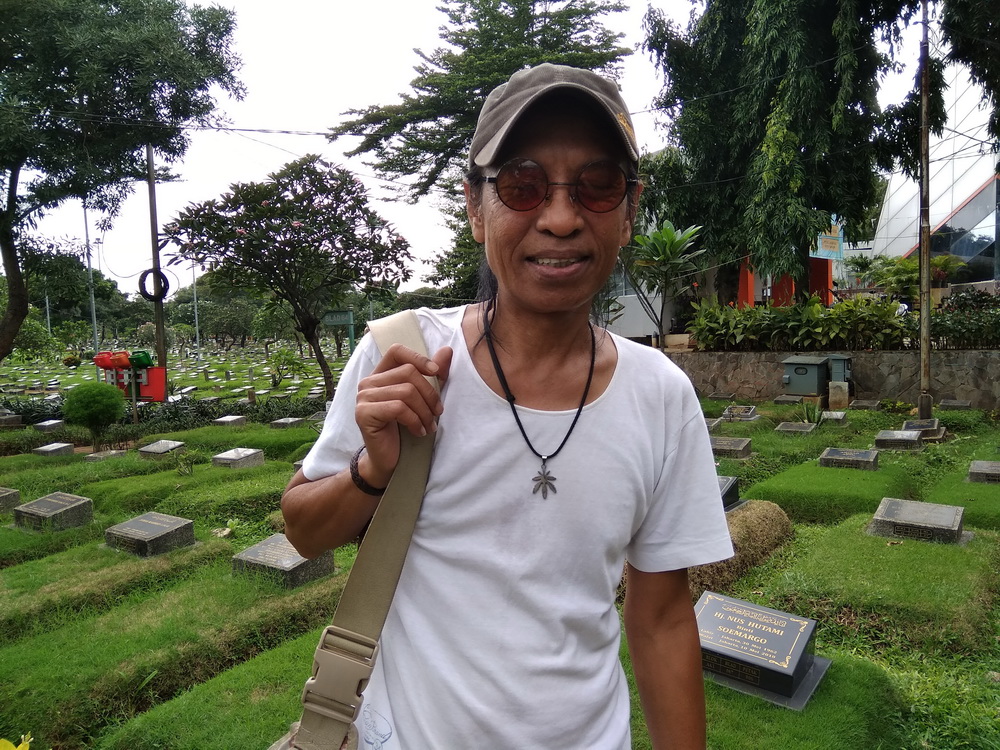  Toto Tewel di TPU Karet Bivak, Jakarta Pusat, Jumat, 28 Februari 2020. (Foto: Medcom.id/Cecylia Rura)