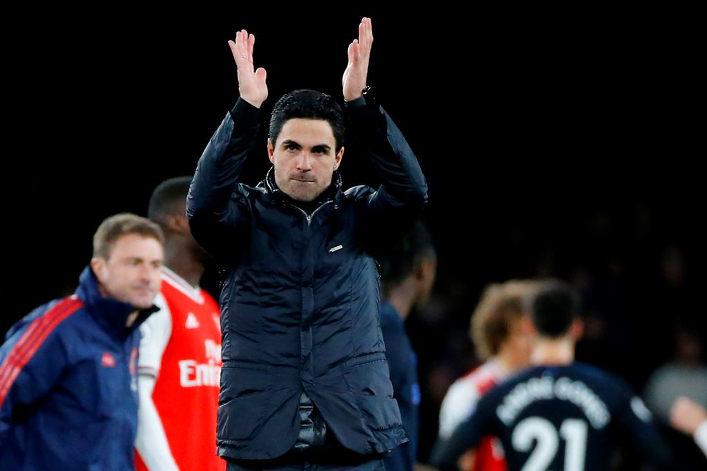 Pelatih Arsenal, Mikel Arteta (AFP/Tolga Akmen)