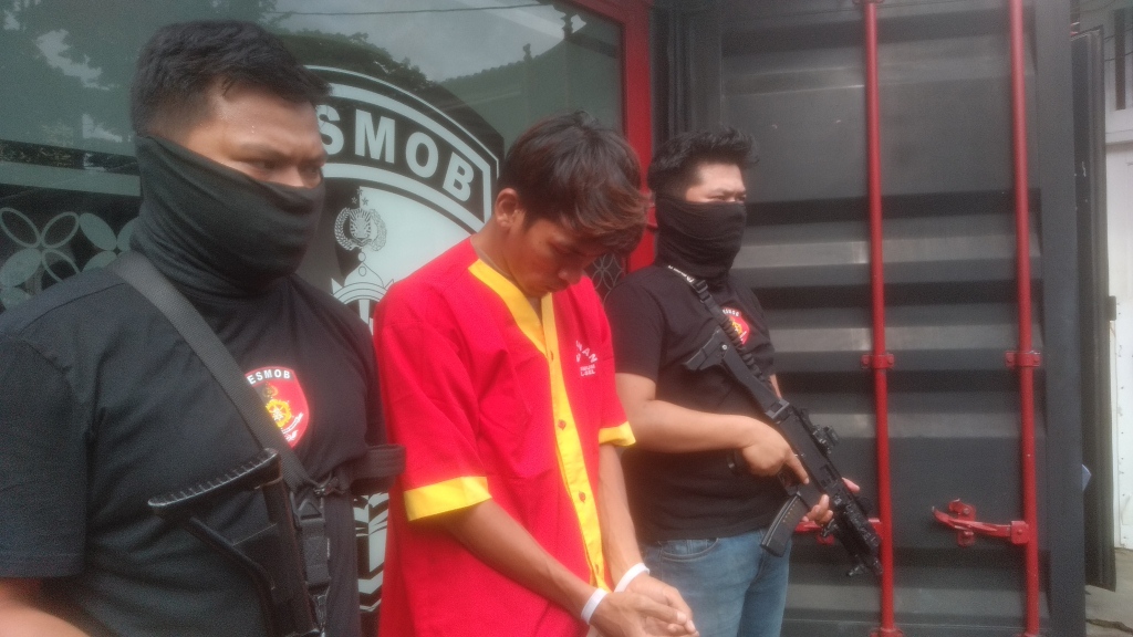 Residivis pembobol atm ditahan di Mapolda Sulawesi Selatan/Medcom.id/Syawal.
