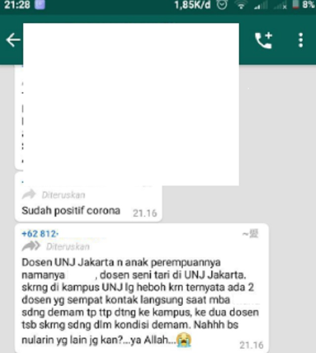 Cek Fakta Hoaks Pasien Positif Korona Sempat Interaksi Dengan Dua Dosen 