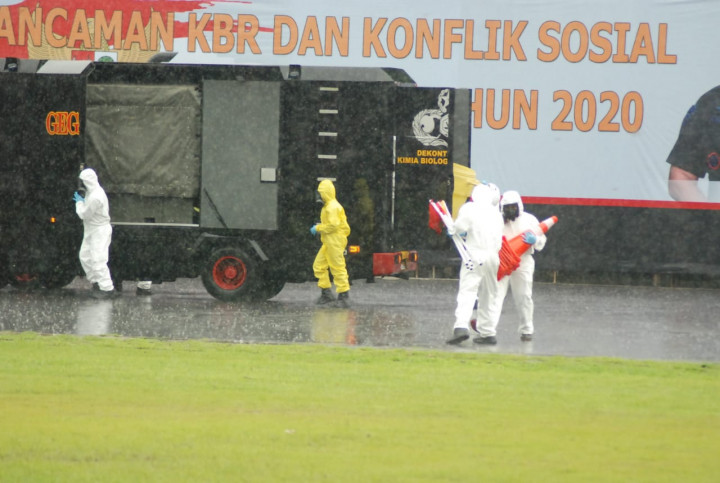 Kapolri Tinjau Simulasi Pengamanan Pilkada 2020