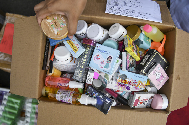 Polda Sumsel Sita Ribuan Kosmetik Ilegal