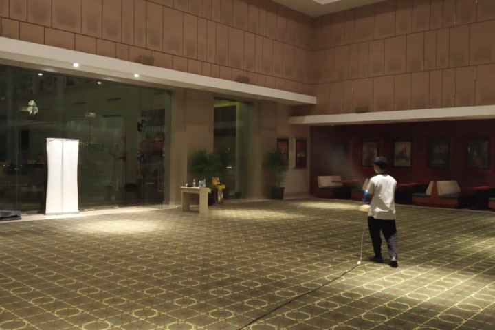 Antisipasi Korona, Bioskop XXI Seluruh Indonesia Semprotkan Disinfektan