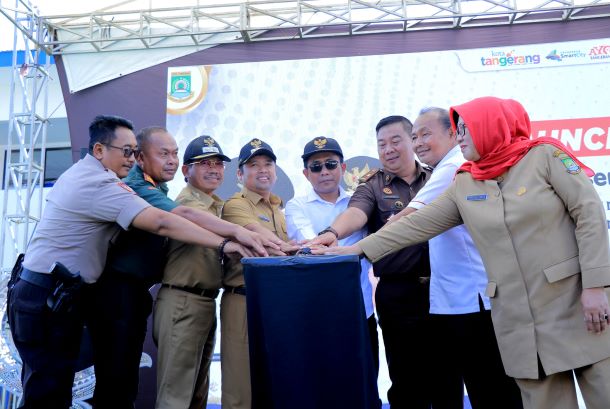 Peluncuran aplikasi e-Absen bagi SD dan SMP di Kota Tangerang, Selasa, 10 Maret 2020. Foto: Istimewa