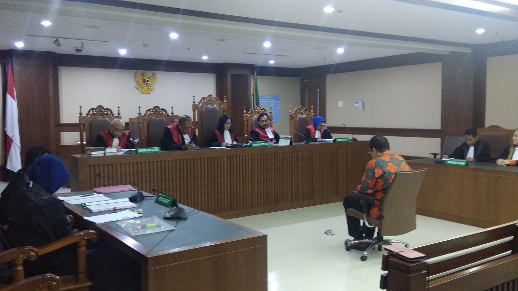 Sidang pembacaan vonis pengusaha sekaligus orang dekat mantan Ketua Mahkamah Konstitusi (MK) Akil Mochtar, Muchtar Effendi. Medcom.id-Fachri Audhia Hafiez