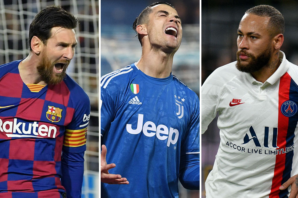 Messi, Ronaldo, Neymar Pesepakbola Bergaji Tertinggi Dunia
