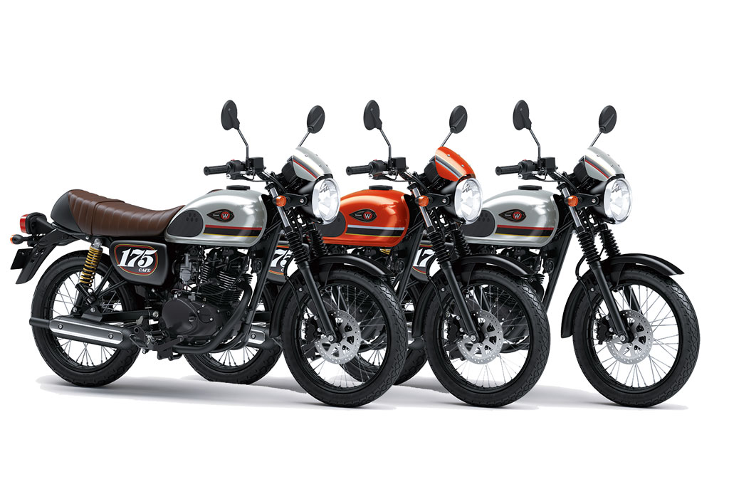 New Kawasaki W175 Cafe model year 2020. Kawasaki