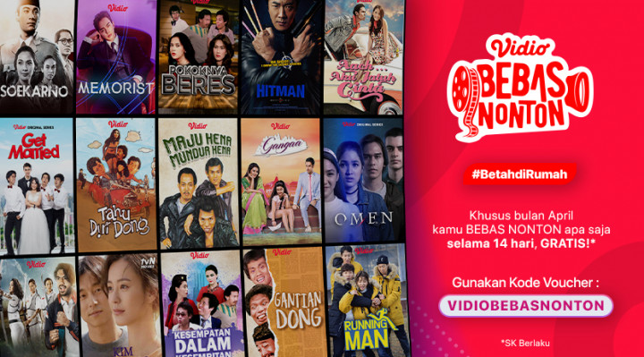 Dukung Aktivitas di Rumah, Vidio Beri Akses Gratis Selama 14 Hari