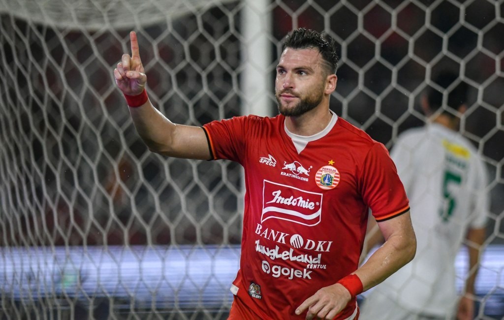 Penyerang Persija Jakarta, Marko Simic (ANTARA/M. Risyal Hidayat)