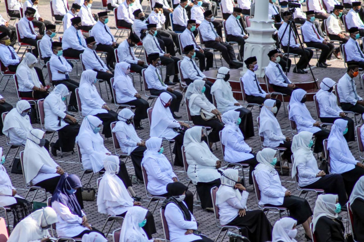 Pelantikan 324 Pejabat di Aceh Utara Digelar di Lapangan