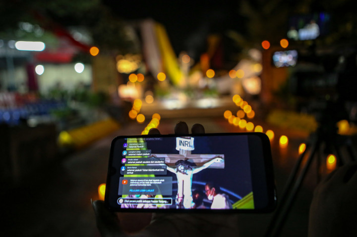 Suasana Ibadah Paskah Daring