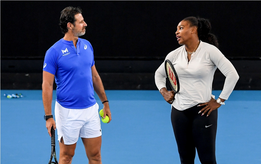 Kebersamaan Patrick Mouratoglou dengan Serena Williams. (William WEST / AFP)