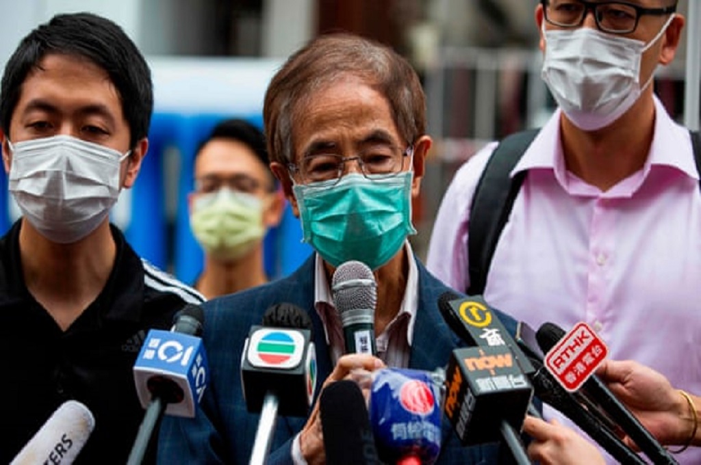 Martin Lee, satu dari 15 aktivis pro-demokrasi Hong Kong yang ditangkap polisi pada Sabtu 18 April 2020. (Foto: Isaac Lawrence/AFP/Getty)