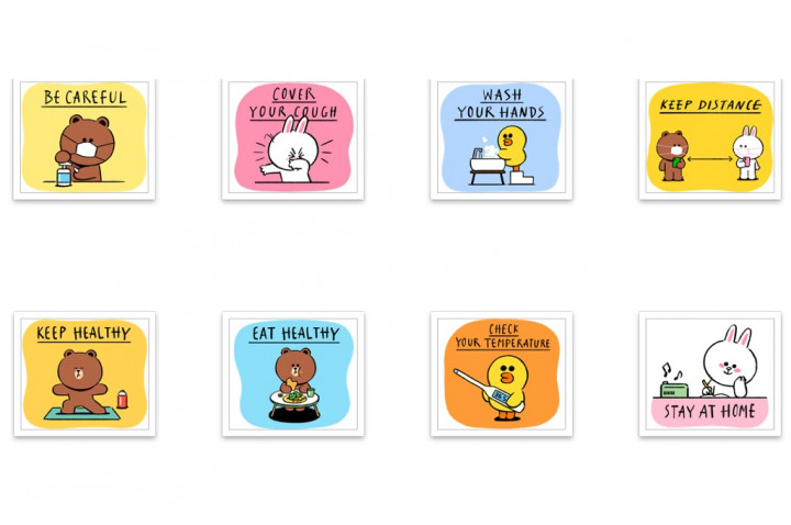 Line Bawa Brown dan Cony Edukasi Covid-19