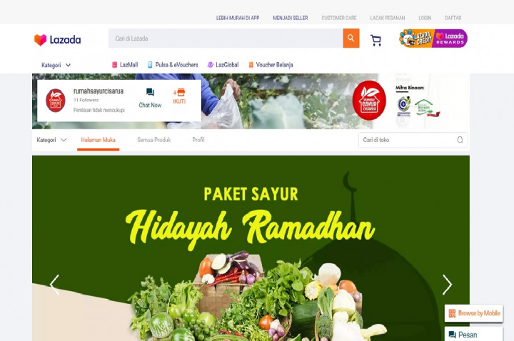 Lazada: Pandemik Korona Geser Produk yang Dicari Konsumen