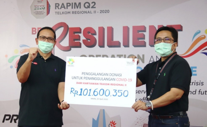 Telkom Regional II Salurkan Donasi Tanggap Bencana Covid-19